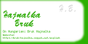 hajnalka bruk business card